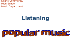 popular music - Deans Community High School