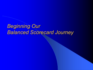 Our Balanced Scorecard Journey