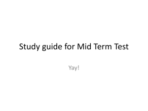 Study guide for Test