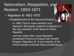 Nationalism, Realpolitick, and Realism: 1850-1871