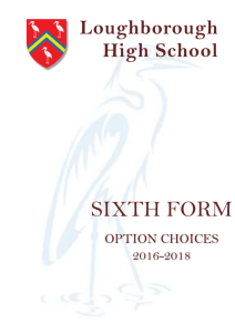 A Level Option Booklet 2016 – 2018