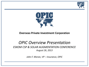 OPIC Overview Presentation