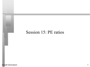 Session 15- PE ratios
