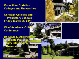 The Impact of Proprietary Schools upon Christian College Education