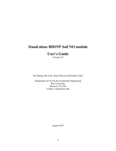 Stand-alone BDSNP Soil NO module