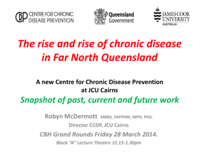 The rise and rise of chronic disease in Far North Queensland