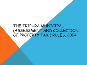 The Tripura Municipal (Assessment and collection of property tax )