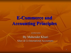 E-Commerce and Accounting Principles