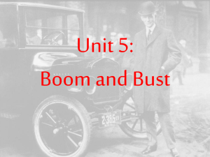 Unit 5: Boom and Bust