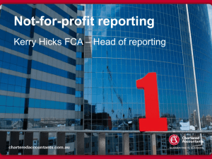 Not-for-profit reporting - Australian Charities and Not-for