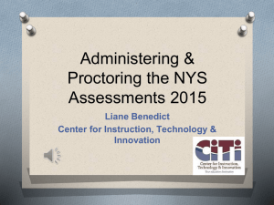 CITI 3-8 Proctoring of NYS Assessments PowerPoint