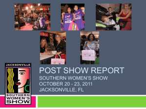 Sponsorship report Southern women's show February 6
