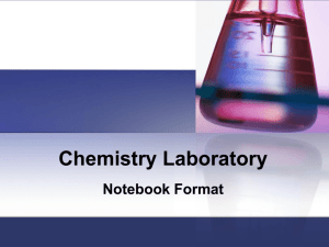 Lab #1 Format - Hawk Chemistry