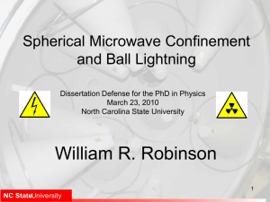 Spherical Microwave Confinement and Ball Lightning