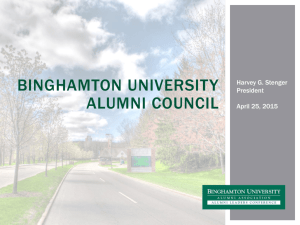 Road Map presentation to Alumni Council