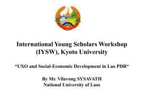 UXO and Social-Economic Development in Lao PDR