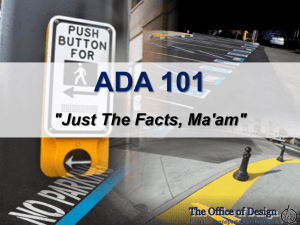 ADA 101-Just the Basics - Florida Department of Transportation