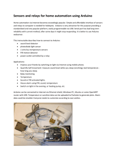 Arduino sensors and