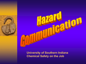 Hazard Communication & Chemical Safety Based on OSHA