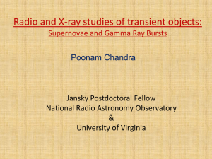Radio and X-ray studies of transient objects