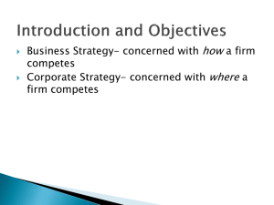Chapter 7. Corporate Strategy (Team 1 10/28)