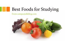 Best Foods for Studying - Nicholas Senn High School
