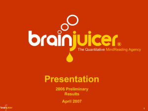 Presentation 2006 Preliminary Results April 2007