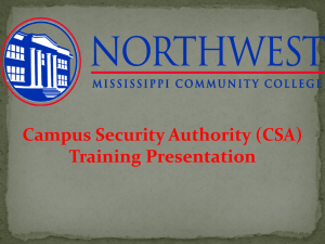 HOW TO REPORT - Northwest Mississippi Community College