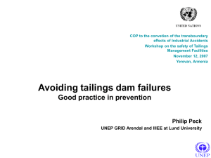 Mining and Tailings Dams - United Nations Economic Commission