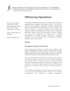 Offshoring Operations - Δ Innovation Engineering