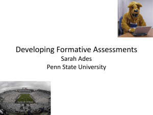 FormativeAssessment2015 - the Biology Scholars Program Wiki