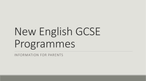 New English GCSE Programmes