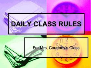 Class Procedures - Boone County Schools