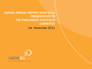 usaasa annual report 2010/2011
