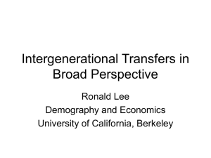 Intergenerational transfers: a broad view.