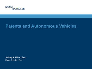 Patents and Autonomous Vehicles