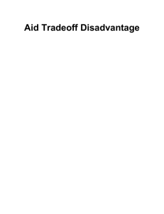 Aid Tradeoff Disadvantage - Table of Contents