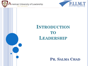 Leadership - P.i.i.m.t.