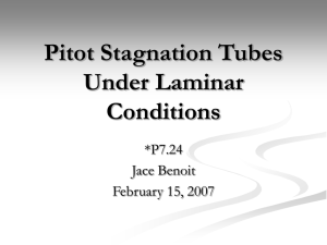 Pitot Stagnation Tubes Under Laminar Conditions