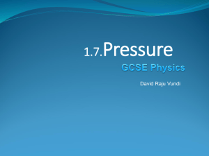 Pressure - Physics