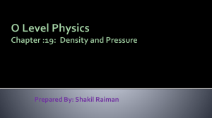 O Level Physics Chap 19 Density and Pressure