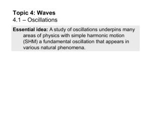 Topic 4.1 - Oscillations