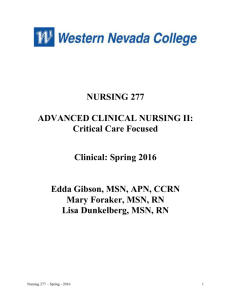 nursing 277 - Western Nevada College