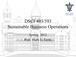 PowerPoint - Sustainable Business Operations DSCI 493
