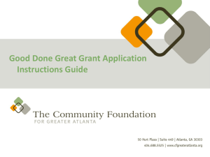Online Application Instruction - The Community Foundation for