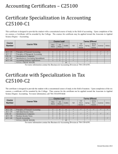 Accounting Certificates