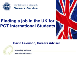Finding a job in the UK for PGT International Students September