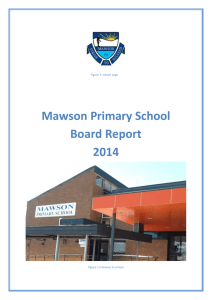 Mawson Primary School Annual Board Report 2014