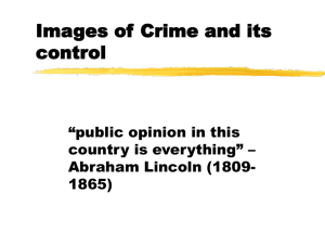 Images of Crime and its control