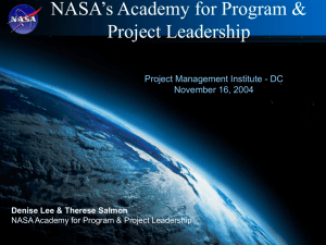 NASA's Academy for Program and Project Leadership